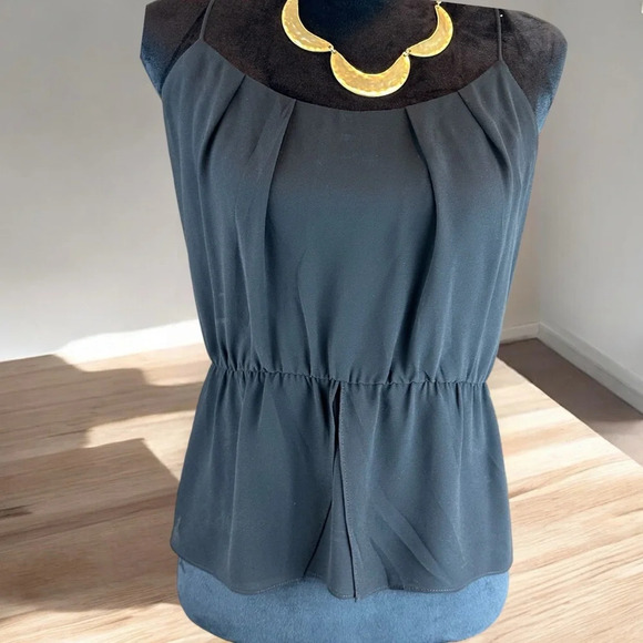 Naked Zebra Women’s Frill Blouse with Knotted Straps in Black Size Medium - Picture 7 of 7